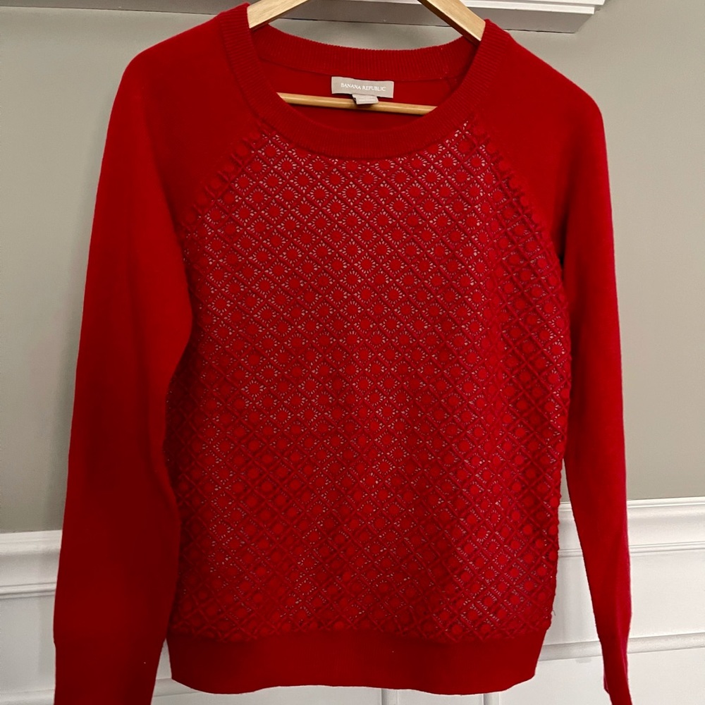 J. Crew crimson sweater S - like new